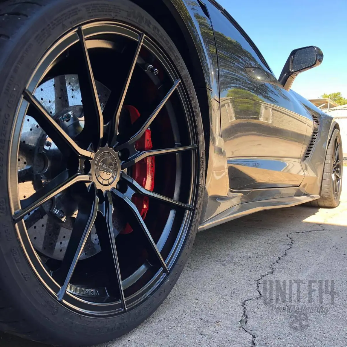 2016 Corvette Z06 with Semigloss Black powder coated wheels