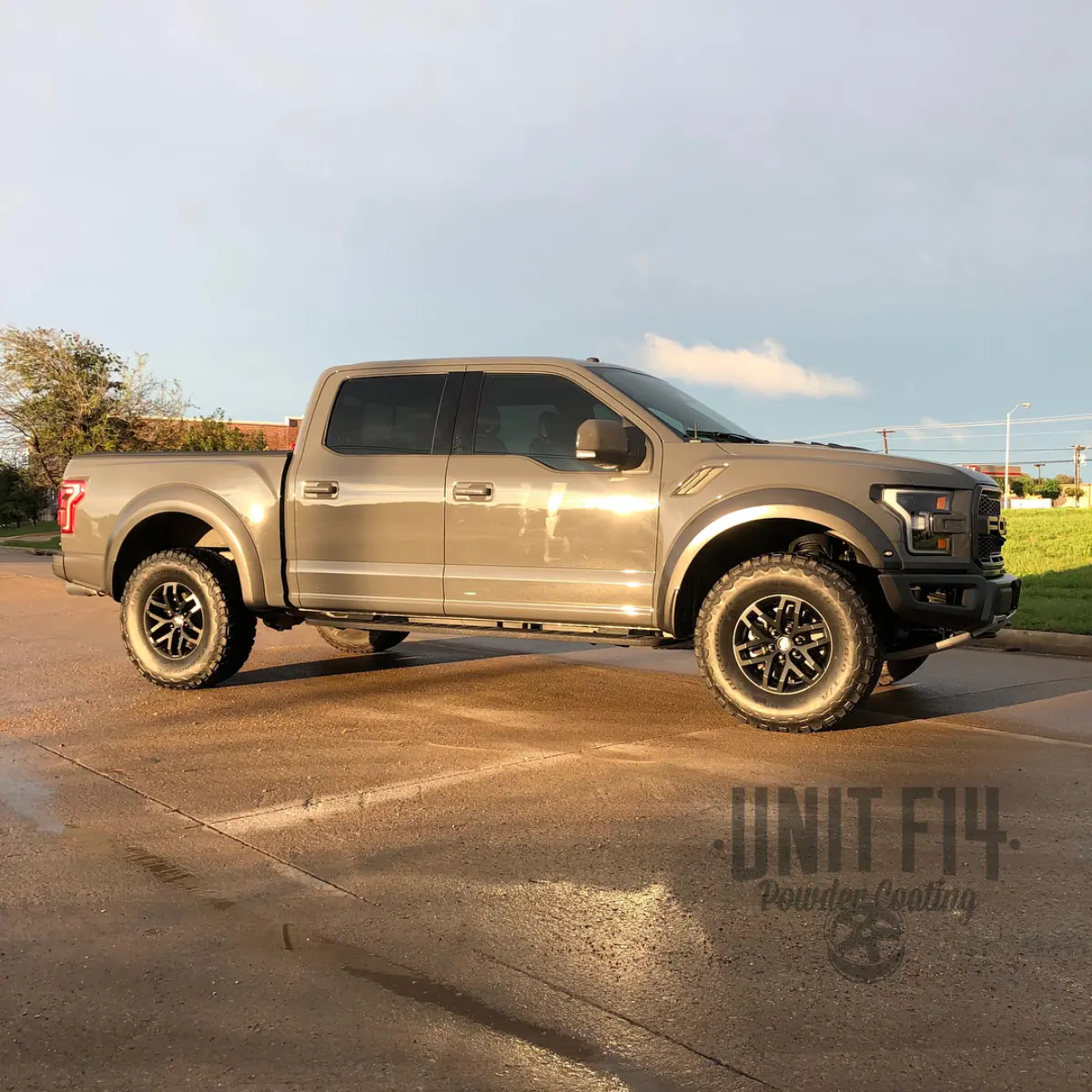 Ford F150 Raptor wheels powder coated Matte Black