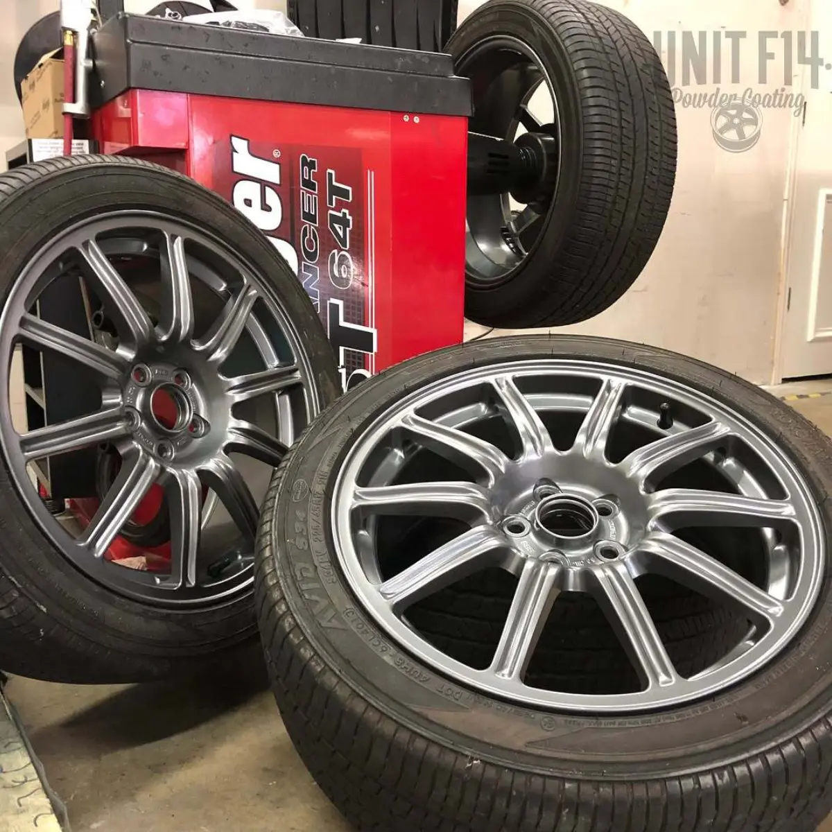 BBS wheels refinished a satin metallic gunmetal