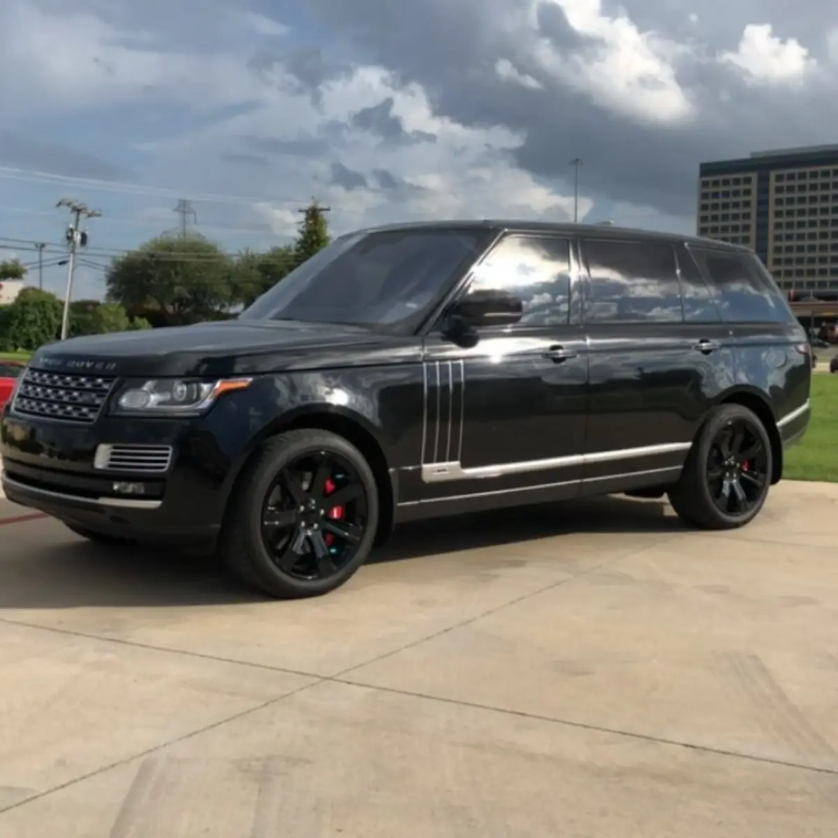 2016 Range Rover SV Autobiography with freshly powder coated wheels, brake calipers with permanent brembo logos, cerakote hardware, new pads, rotors, and brake sensors