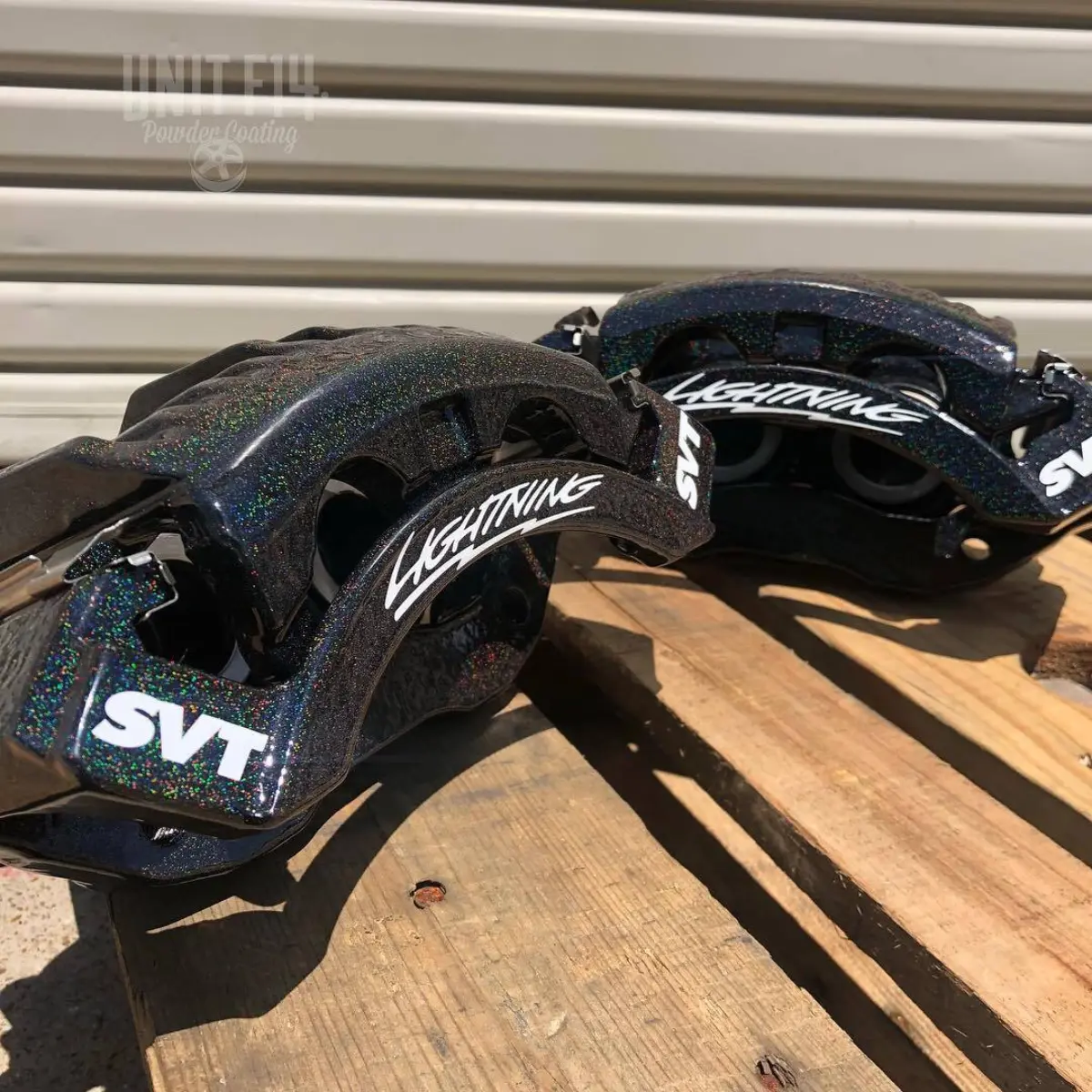 Ford Lightning brake calipers rebuilt and refinished in City Lights