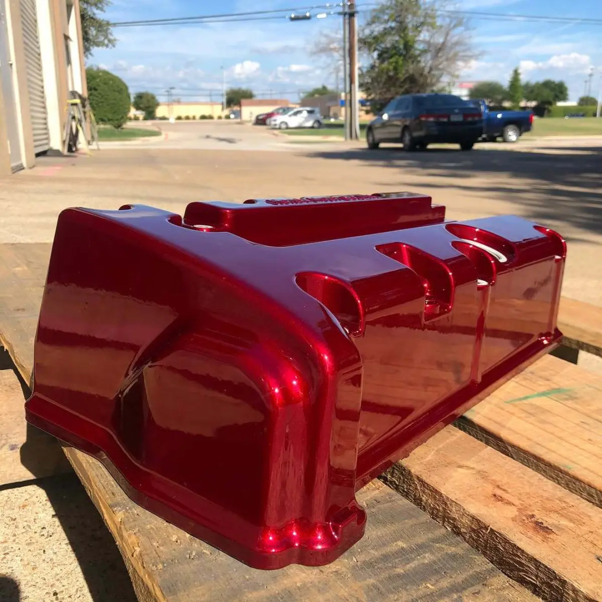 Valve cover refinished in Illusion Cherry for @nomoreb!