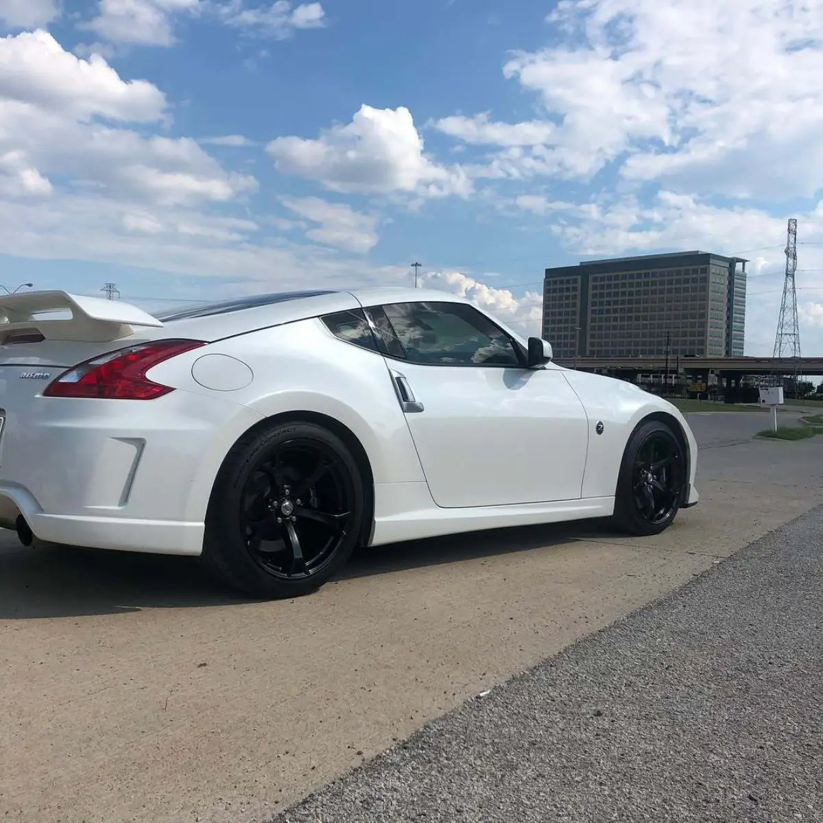 Nissan 370z wheels powder coated Semigloss Black