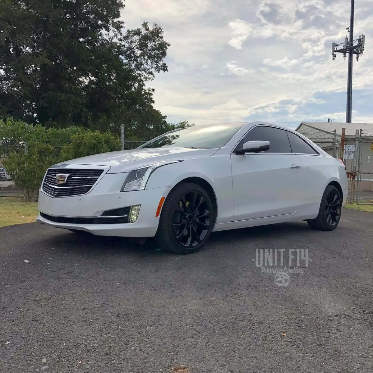Cadillac ATS wheels powder coated Semigloss Black