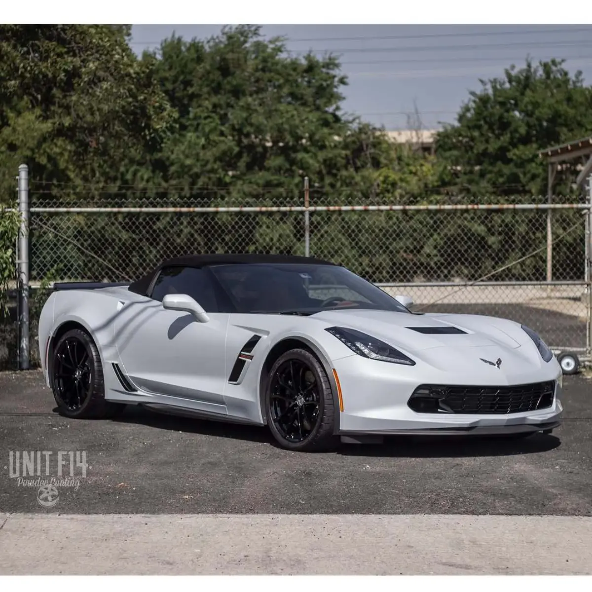 2018 Chevrolet Corvette in for Wet Black wheels. Thanks to @migwell_cs2 for the great shots
