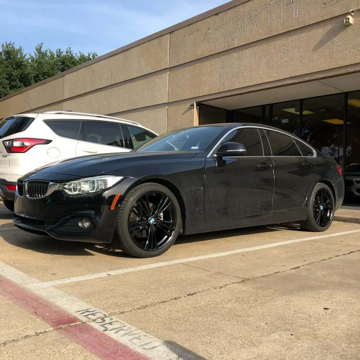 Semigloss Black on a set of BMW 430i wheels