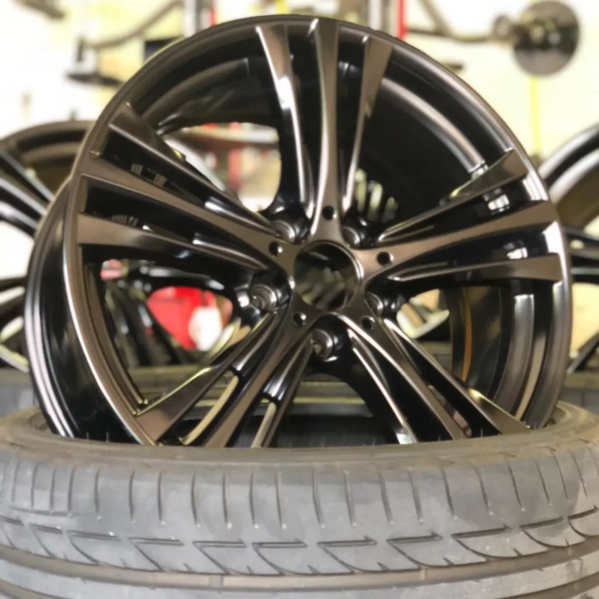 Semigloss Black on a set of BMW 430i wheels