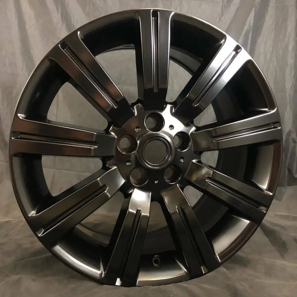 Semigloss black on a set of 20” Land Rover wheels