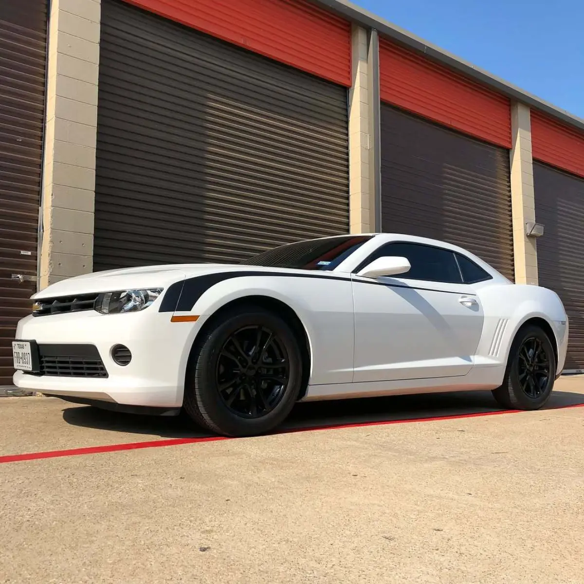 Camaro with semigloss black wheels