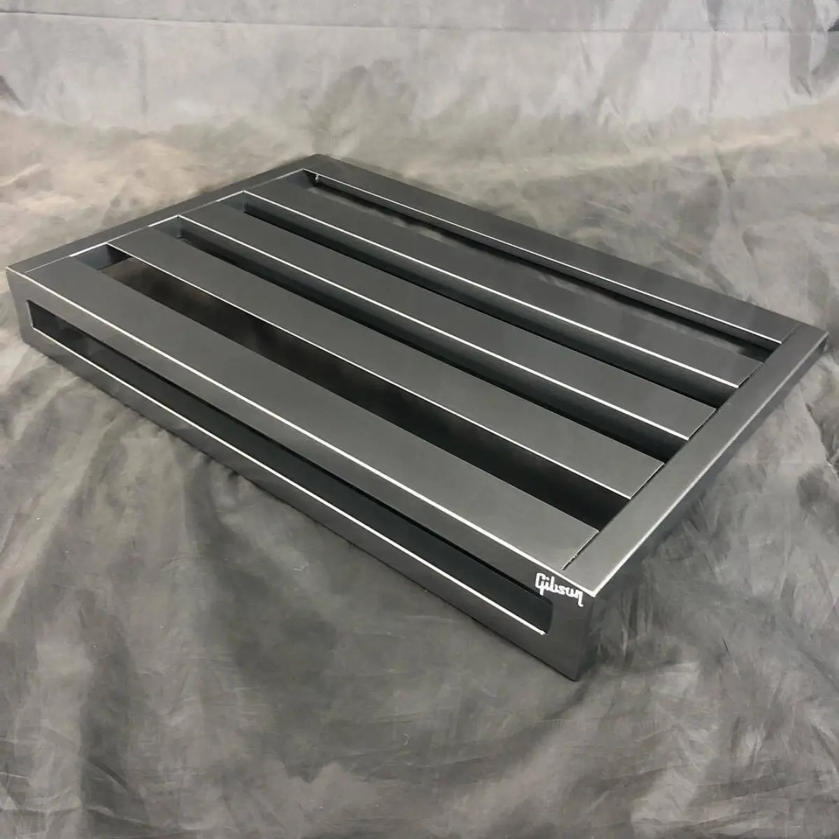 Pedal board refinished in gunmetal