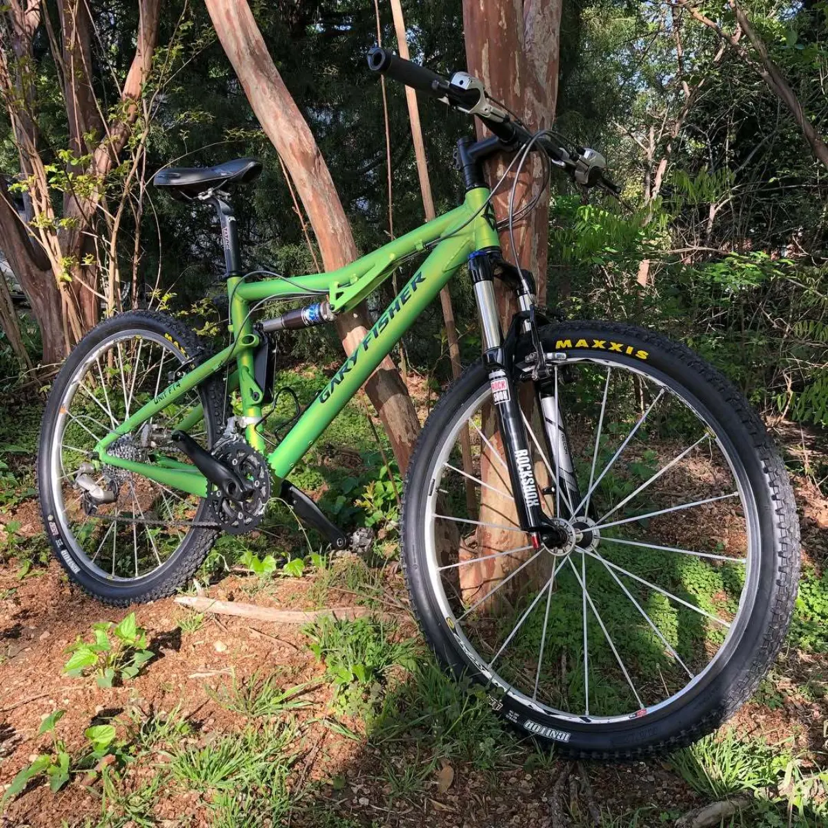 My personal Gary Fisher mountain bike restored in a 3-stage shocker yellow. In new bike tradition all my local DORBA trails are closed! Thanks to @planocycling for having all the parts I needed in stock!