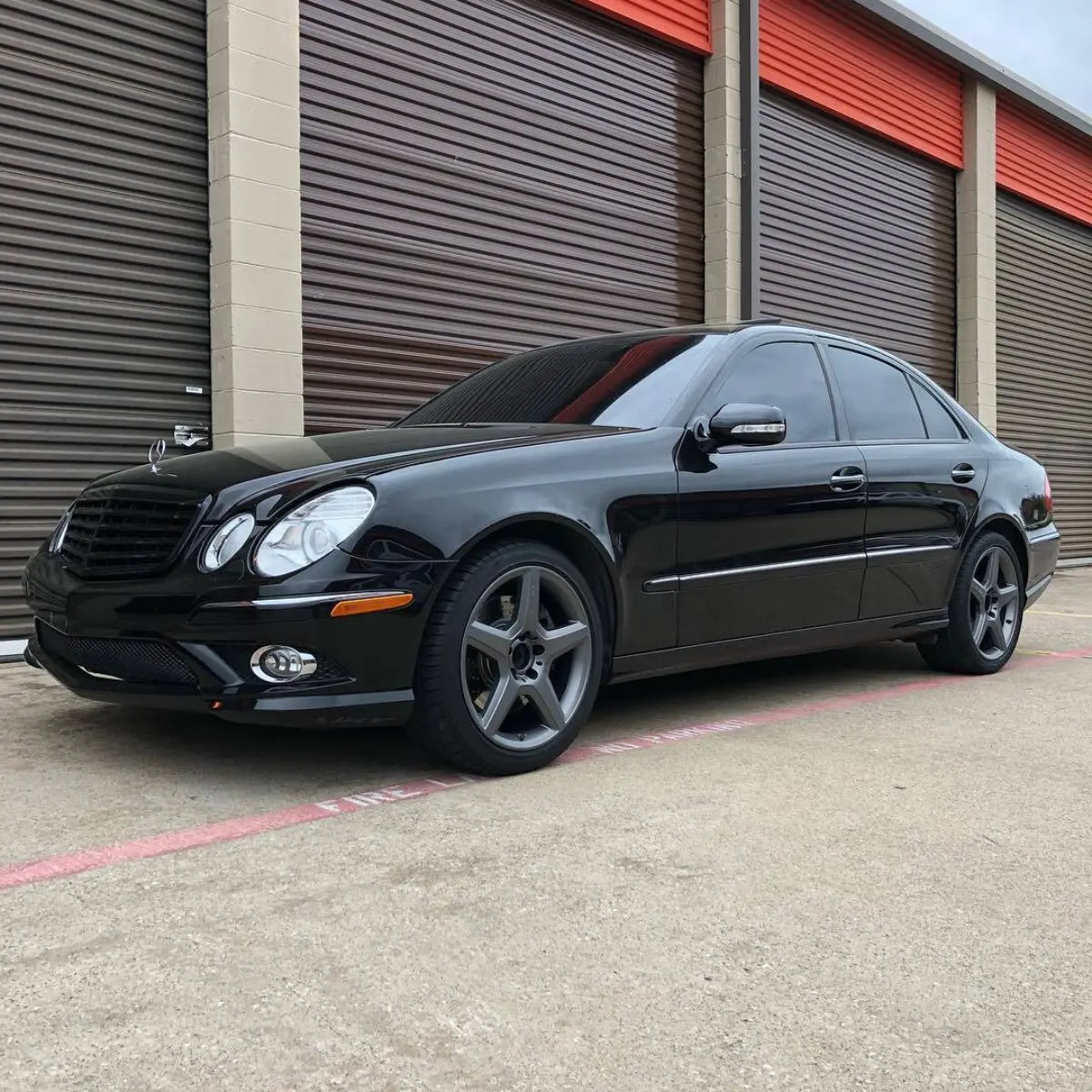 Our signature satin gunmetal on a set of Mercedes AMG wheels