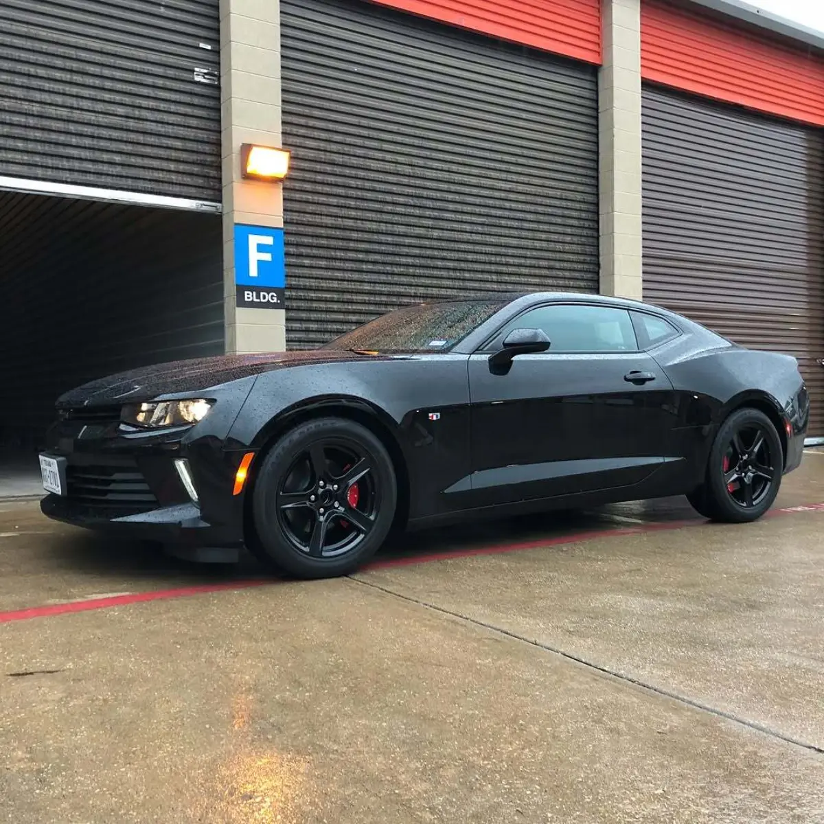 2018 Chevrolet Camaro with Semigloss Black wheels