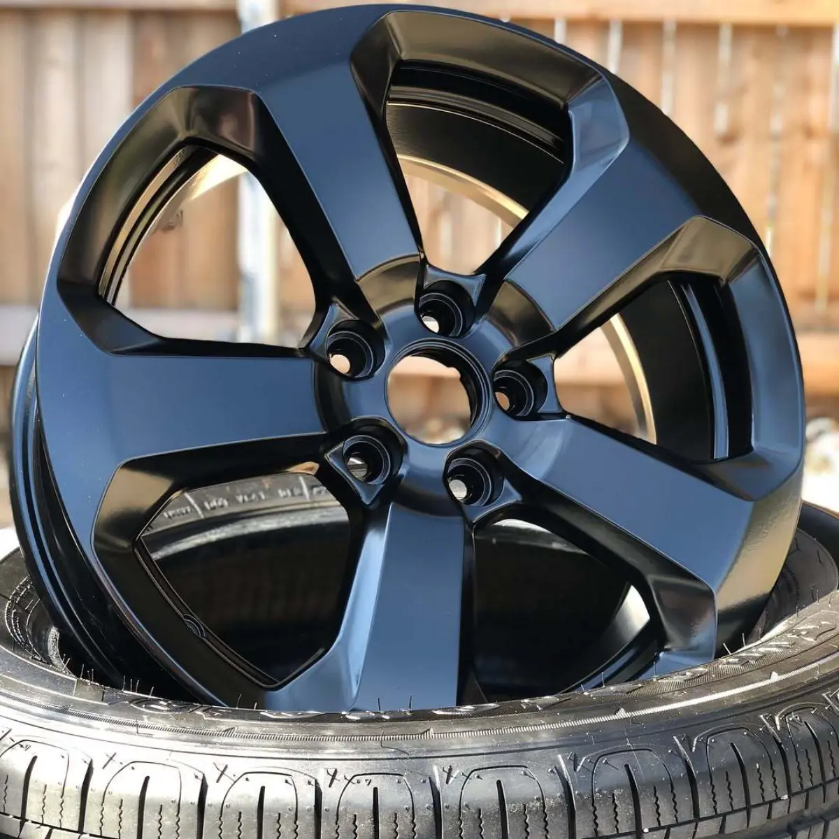 Jeep Compass wheels powder coated semi-gloss black