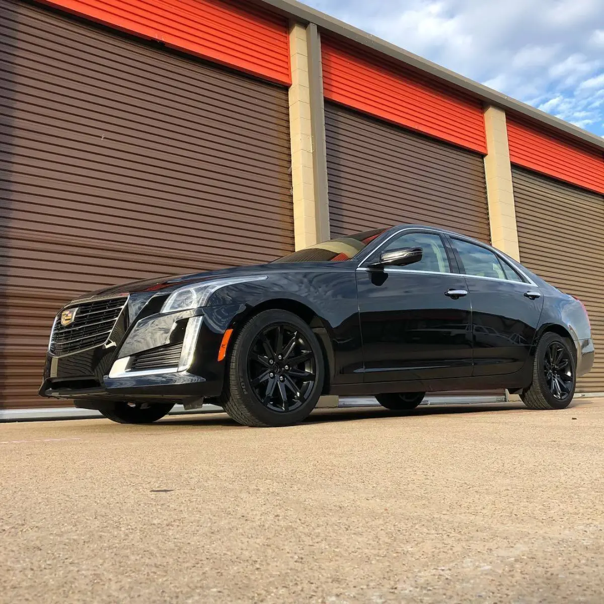 Cadillac CTS wheels powder coated semigloss black