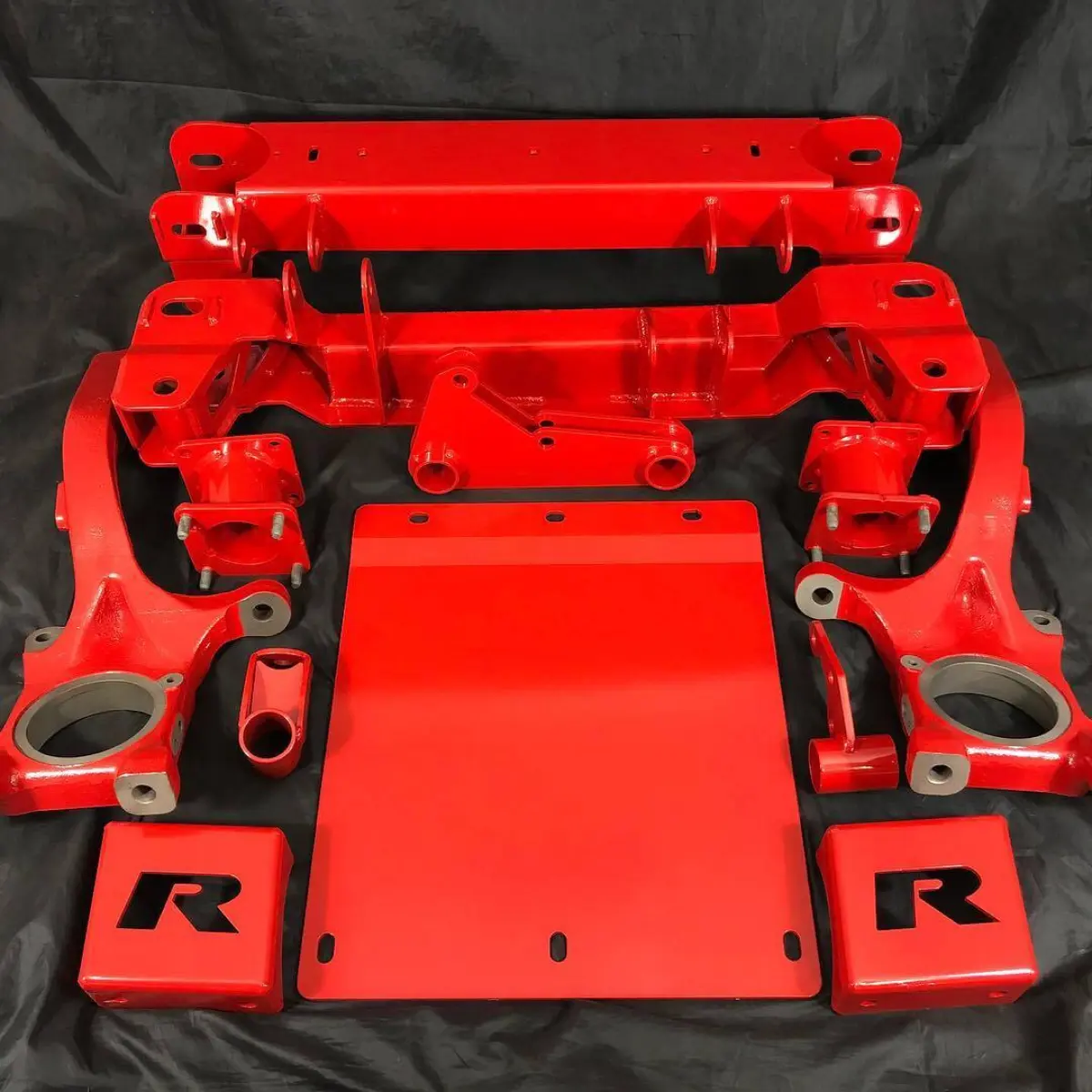 Thanks for the repeat business, Nabeel! Toyota Tundra lift kit powder coated in RAL-3020