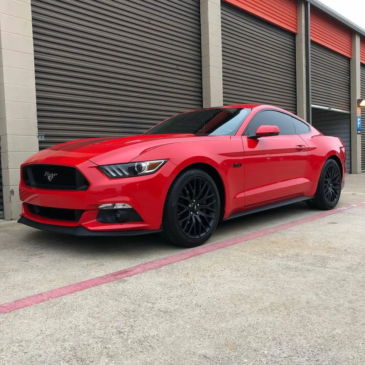 19” Ford Mustang wheels in Matte Black