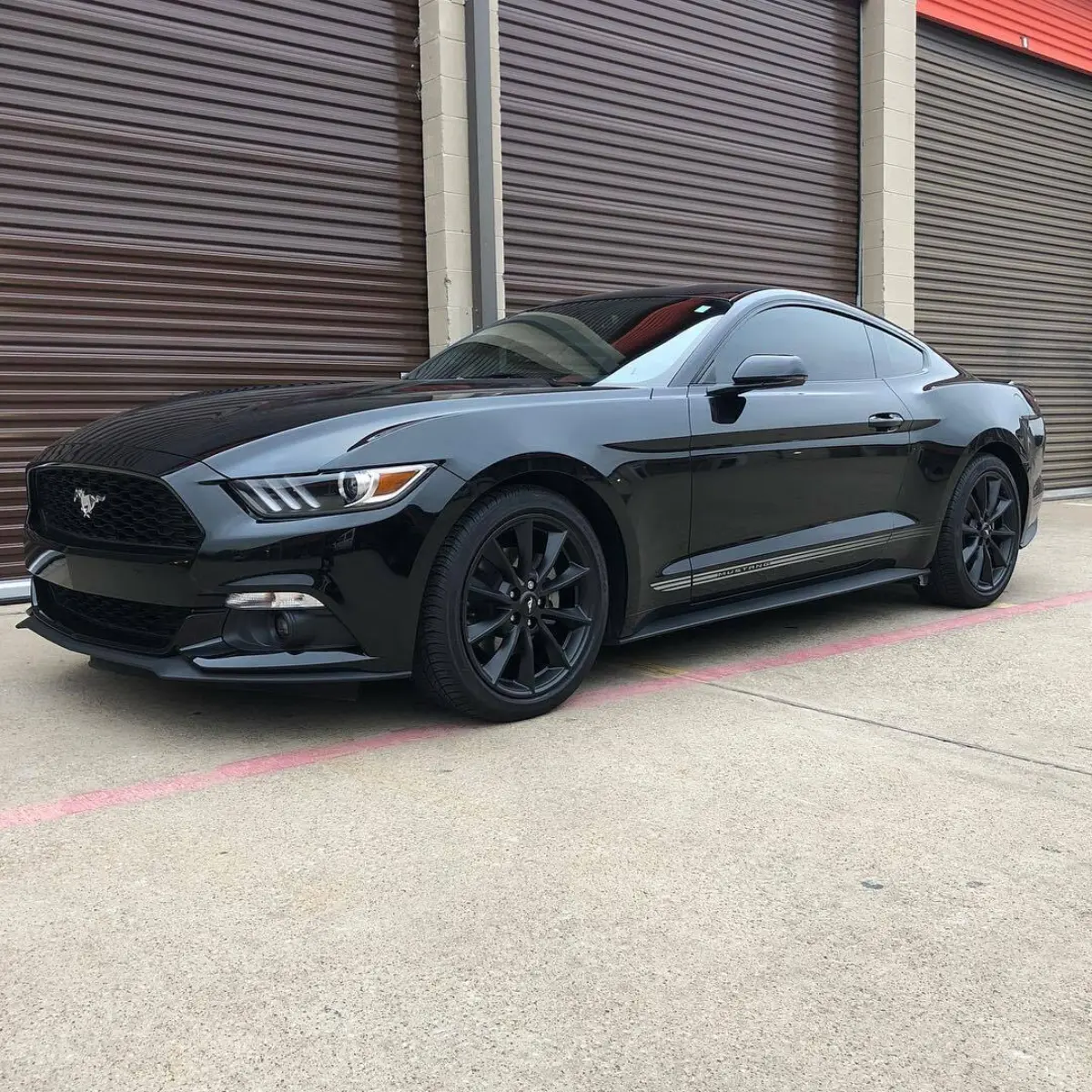 Ford Mustang wheels in Matte Black