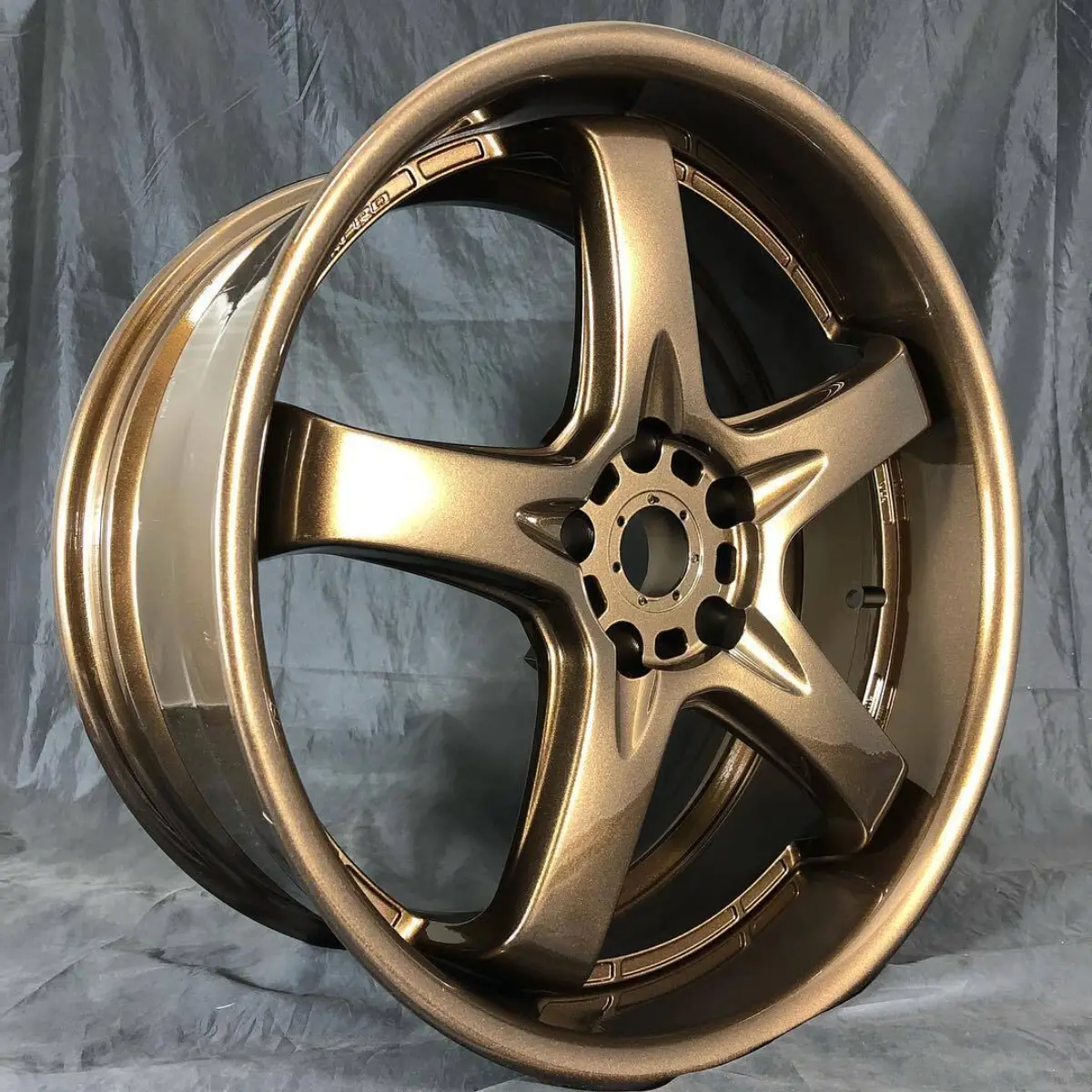 Driven by detail. Wheels refinished in a glossy bronze for @r8ted_z