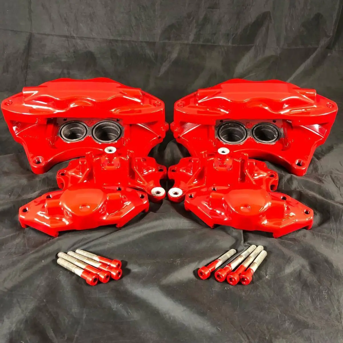 Refinished brake calipers for a ‘99 Mitsubishi 3000GT VR4