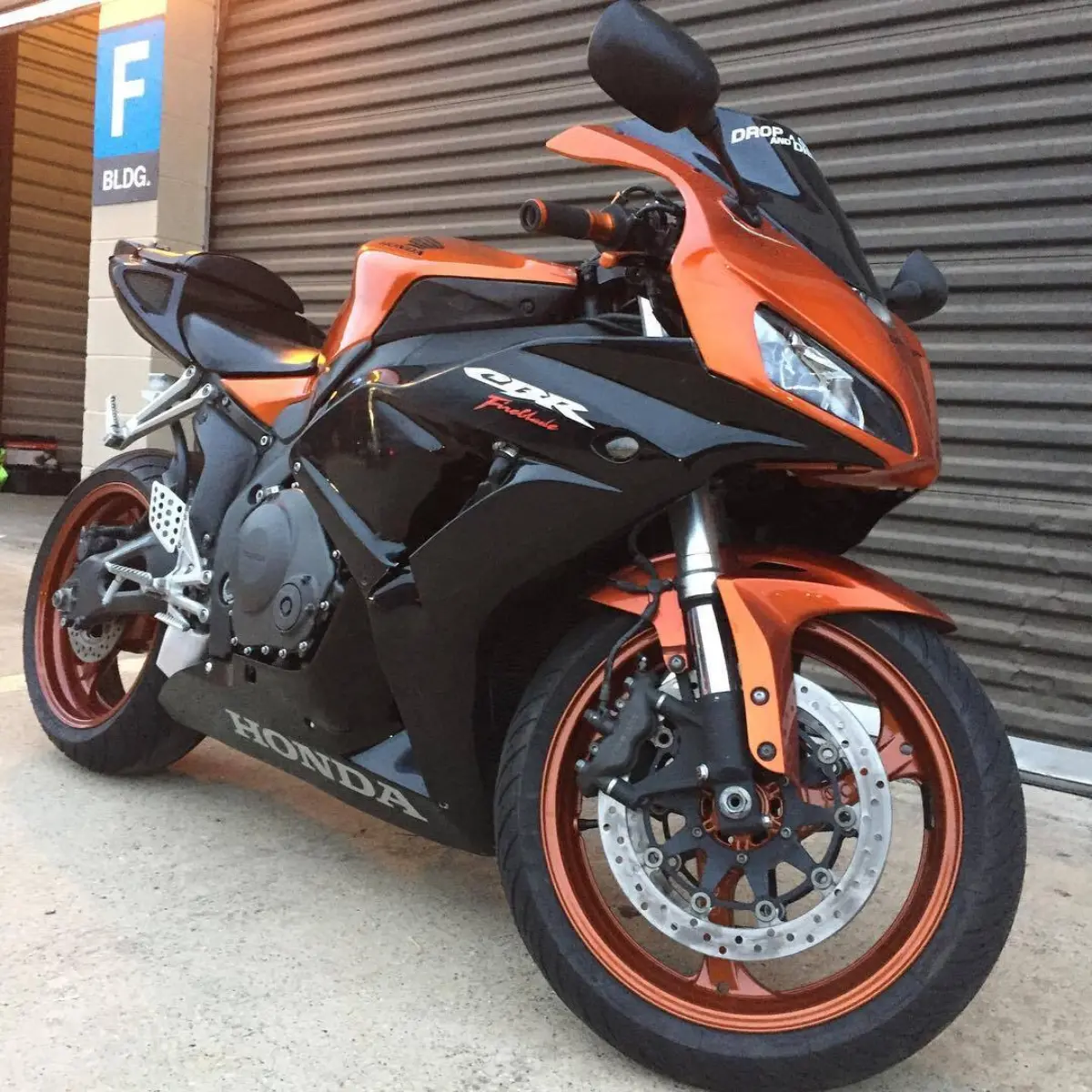 Honda CBR wheels powder coated in Illusion Rootbeer