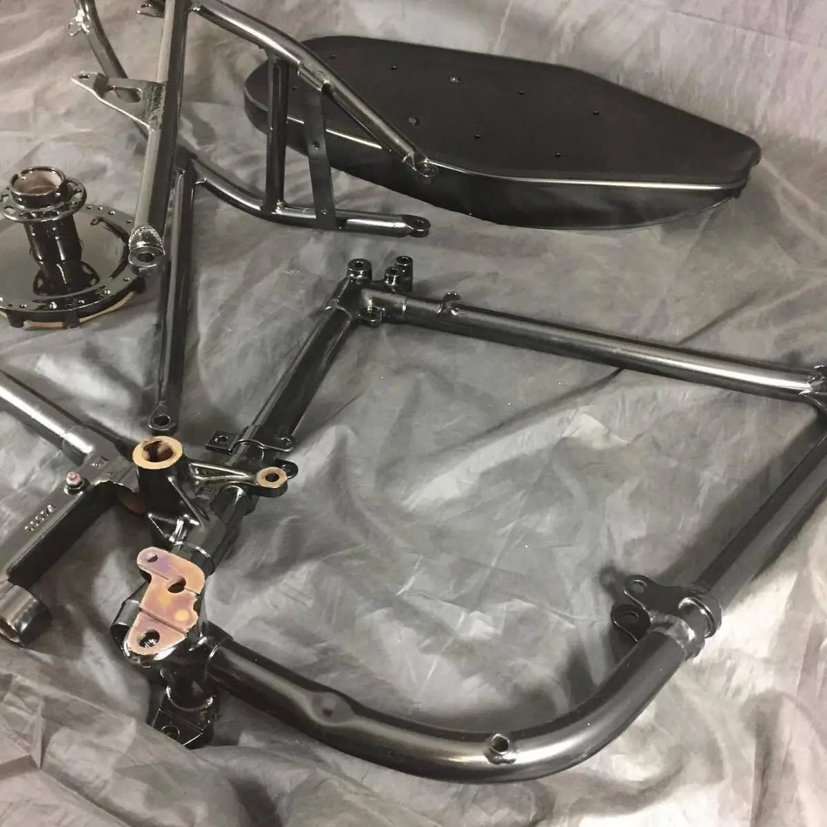 1960 Triumph Tiger Cub refinished in Zinc Primer and Semigloss Black