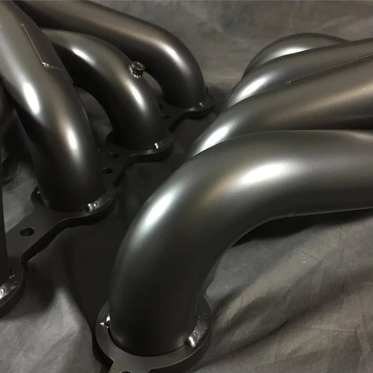 Glacier Black high-temp Cerakote on a set of Corvette headers