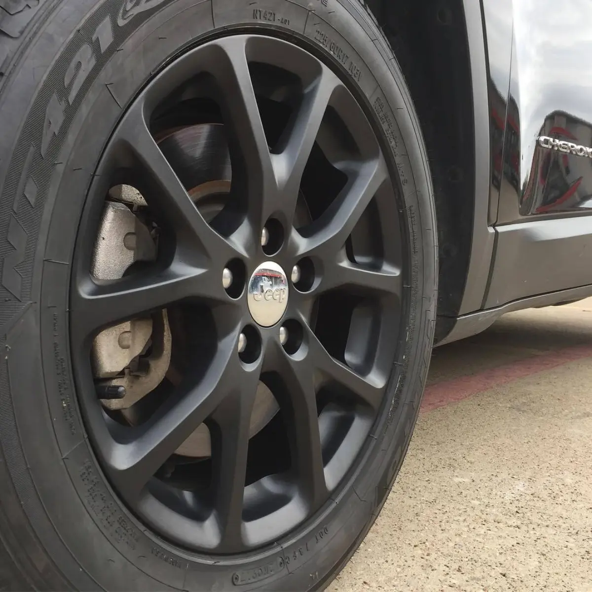 Jeep Grand Cherokee Latitude wheels powder coated Matte Black