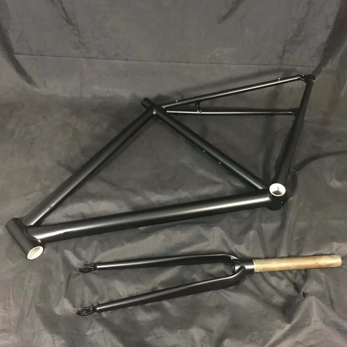 A few bicycle frames from this week powder coated Denim Black, Semigloss Black, and Wet Black