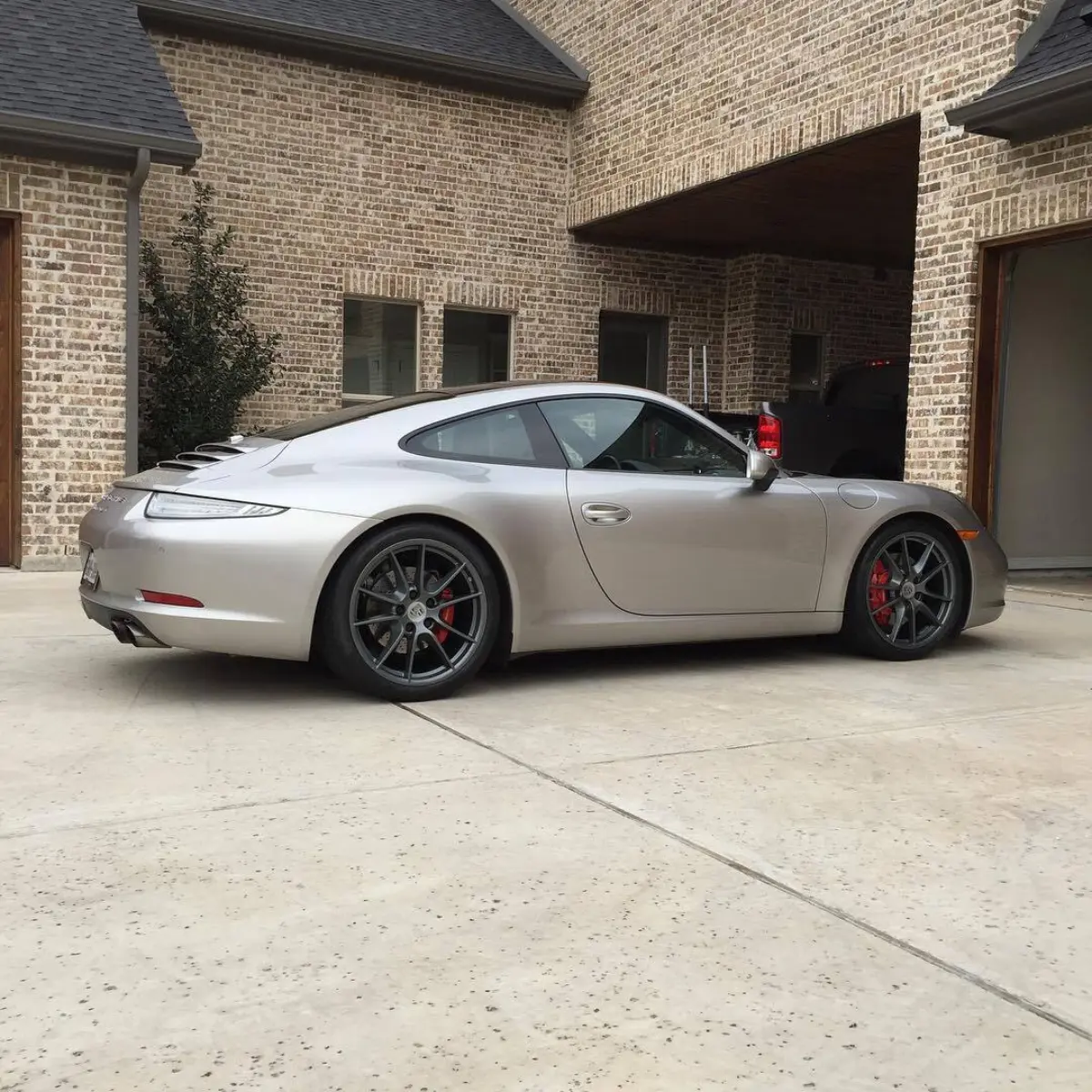 Porsche 911 Carrera wheels powder coated Black Chrome with a Satin Clear