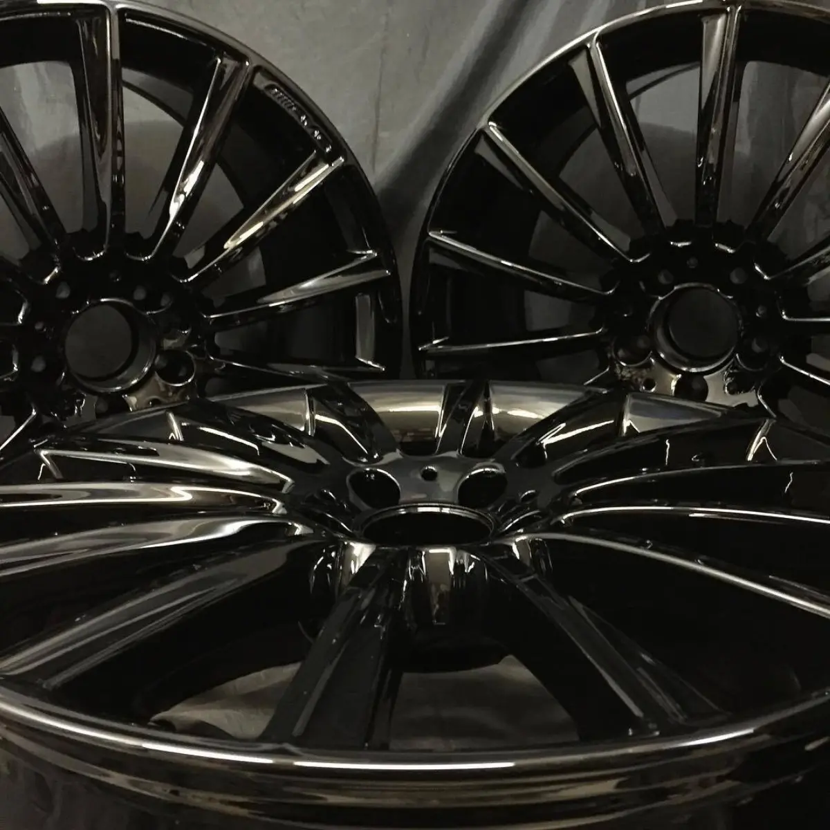 Mercedes AMG wheels in Wet Black