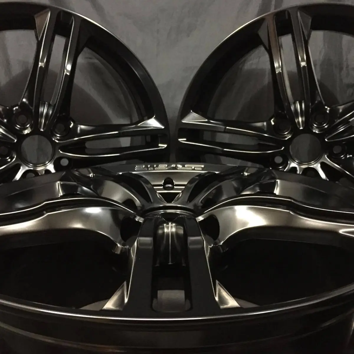 2017 Corvette wheels in Paccar Semigloss Black