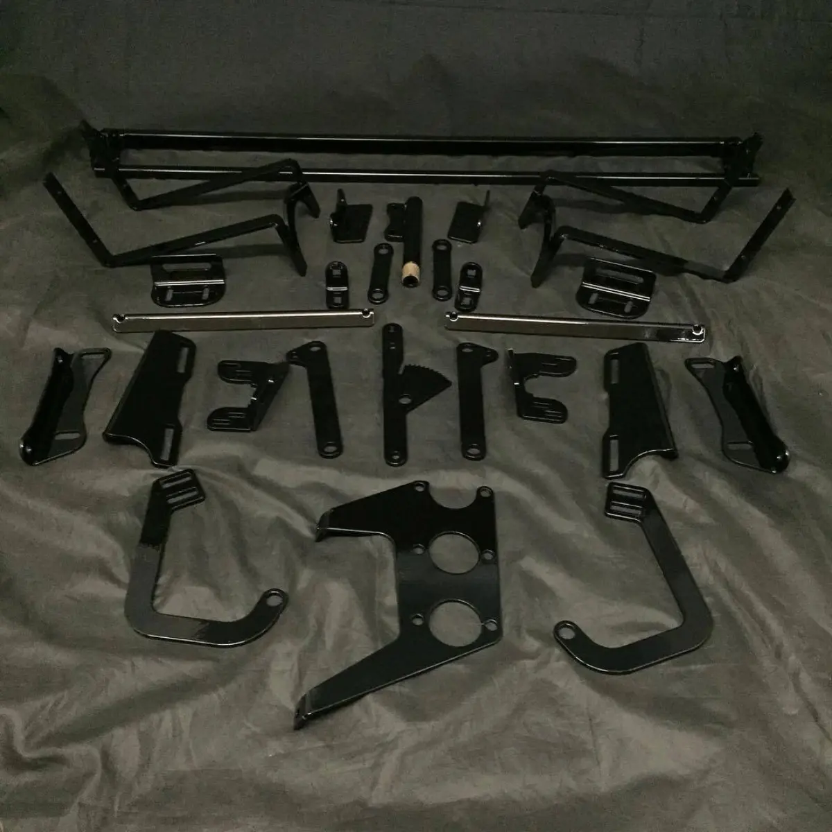 Brackets in Wet Black