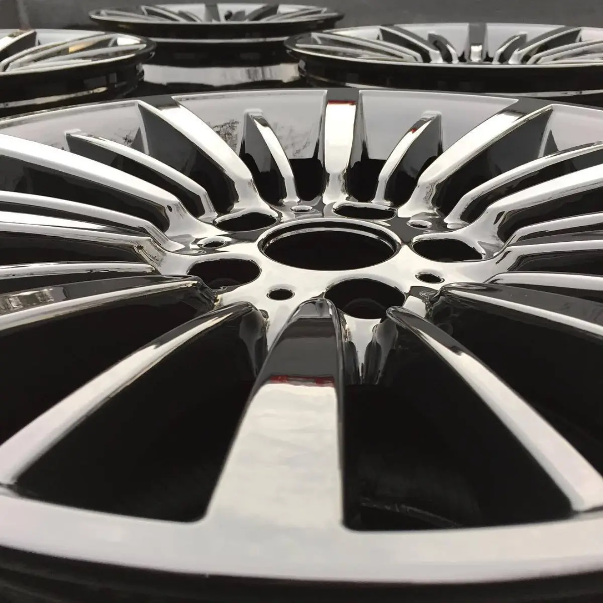 Wet Black on a set of BMW 328i wheels