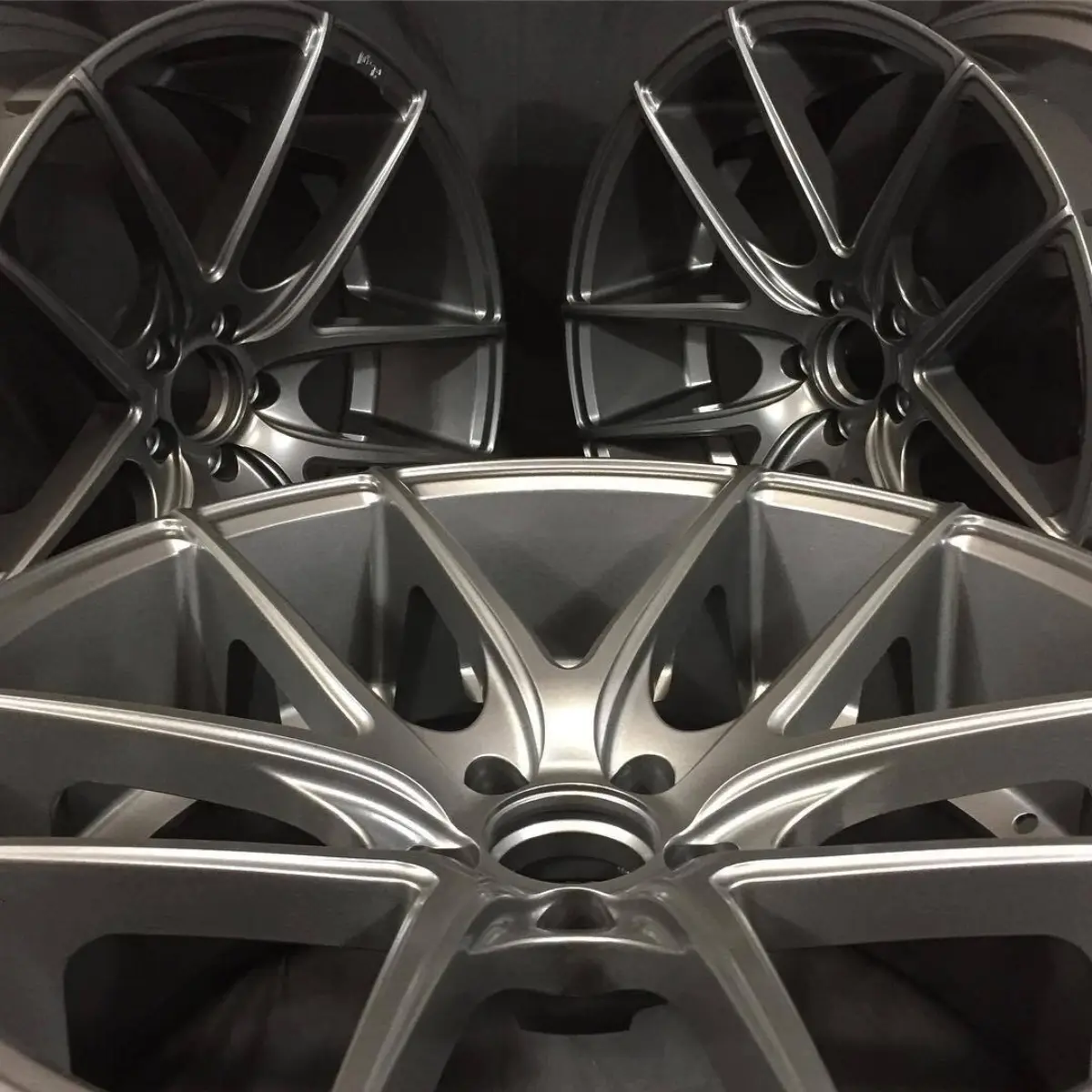 Satin gunmetal on a set of 20" Niche wheels