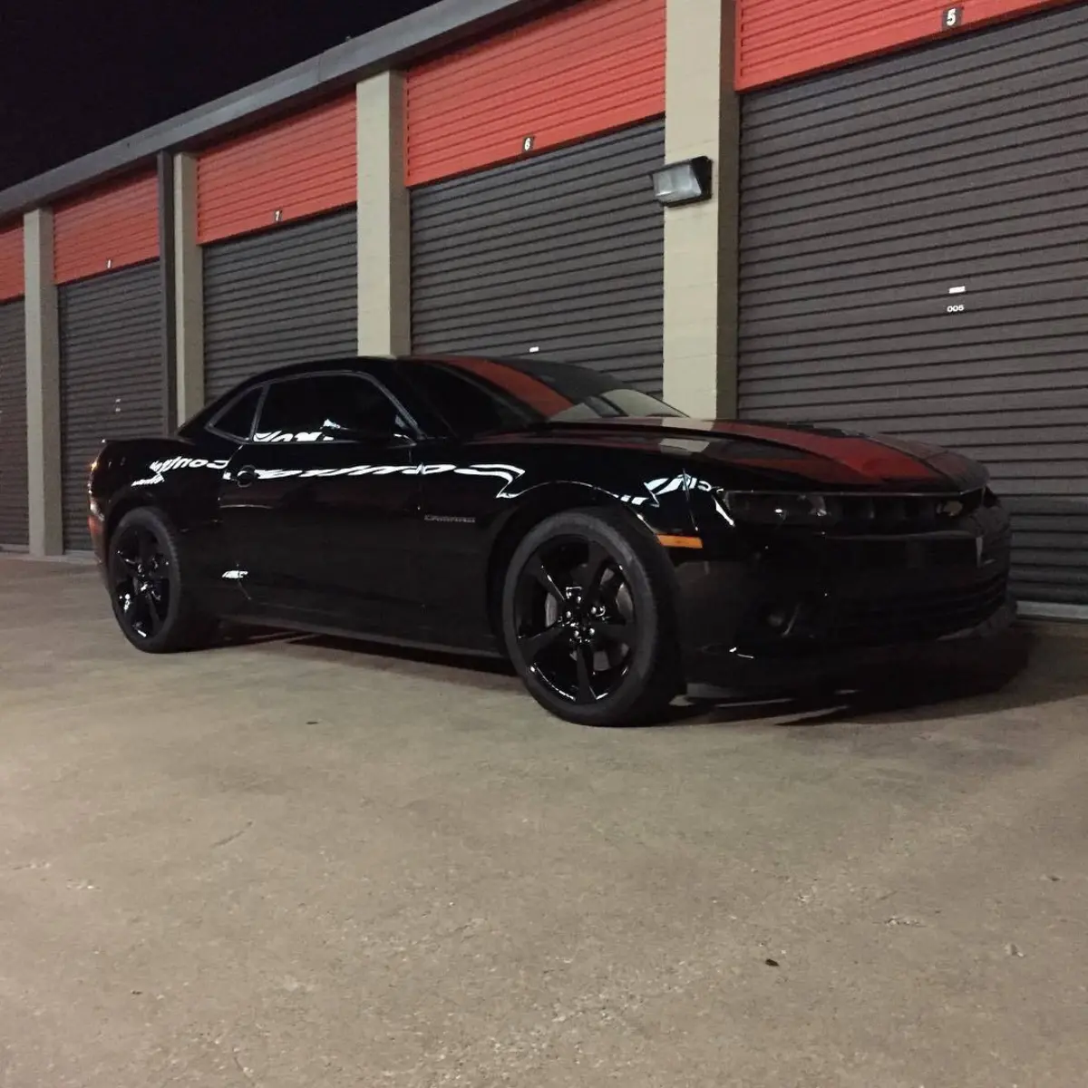 Camaro wheels in Wet Black