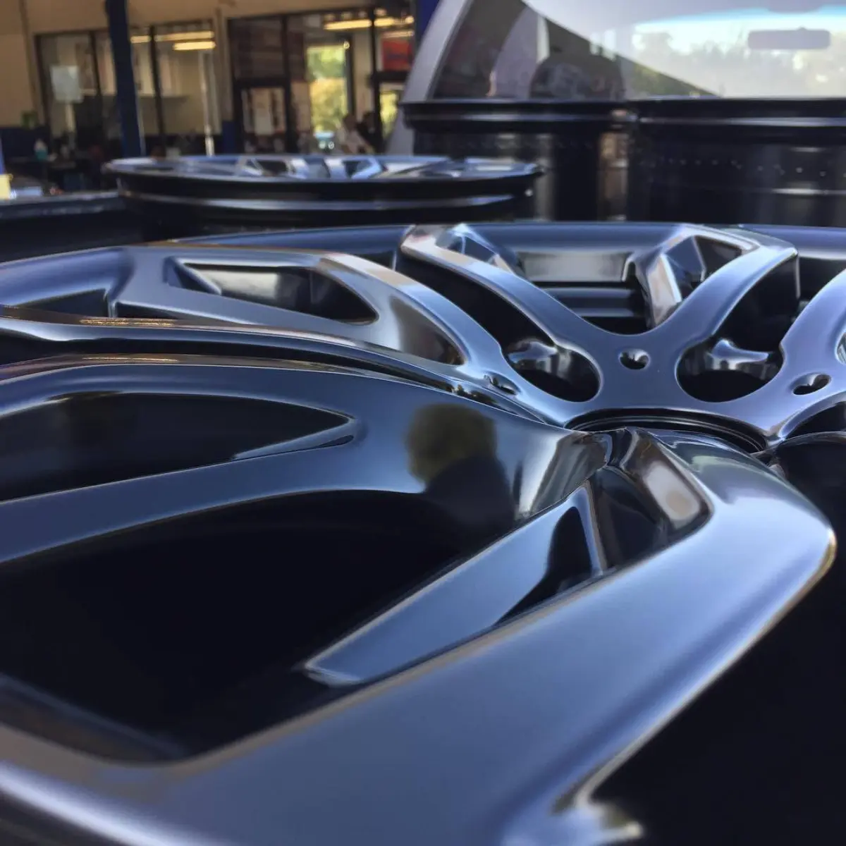 BMW X5 wheels in PacCar Semigloss Black