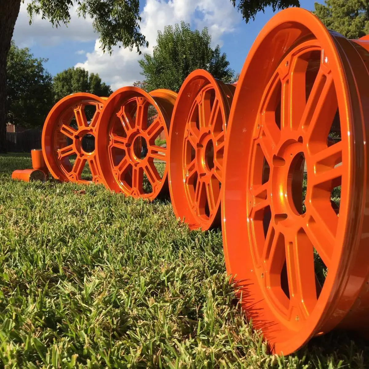 20" ATV wheels in Illusion Orange