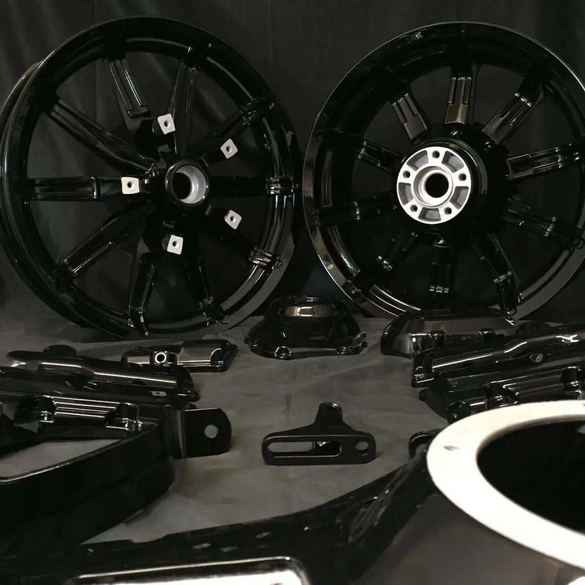 Harley Davidson parts in Wet Black