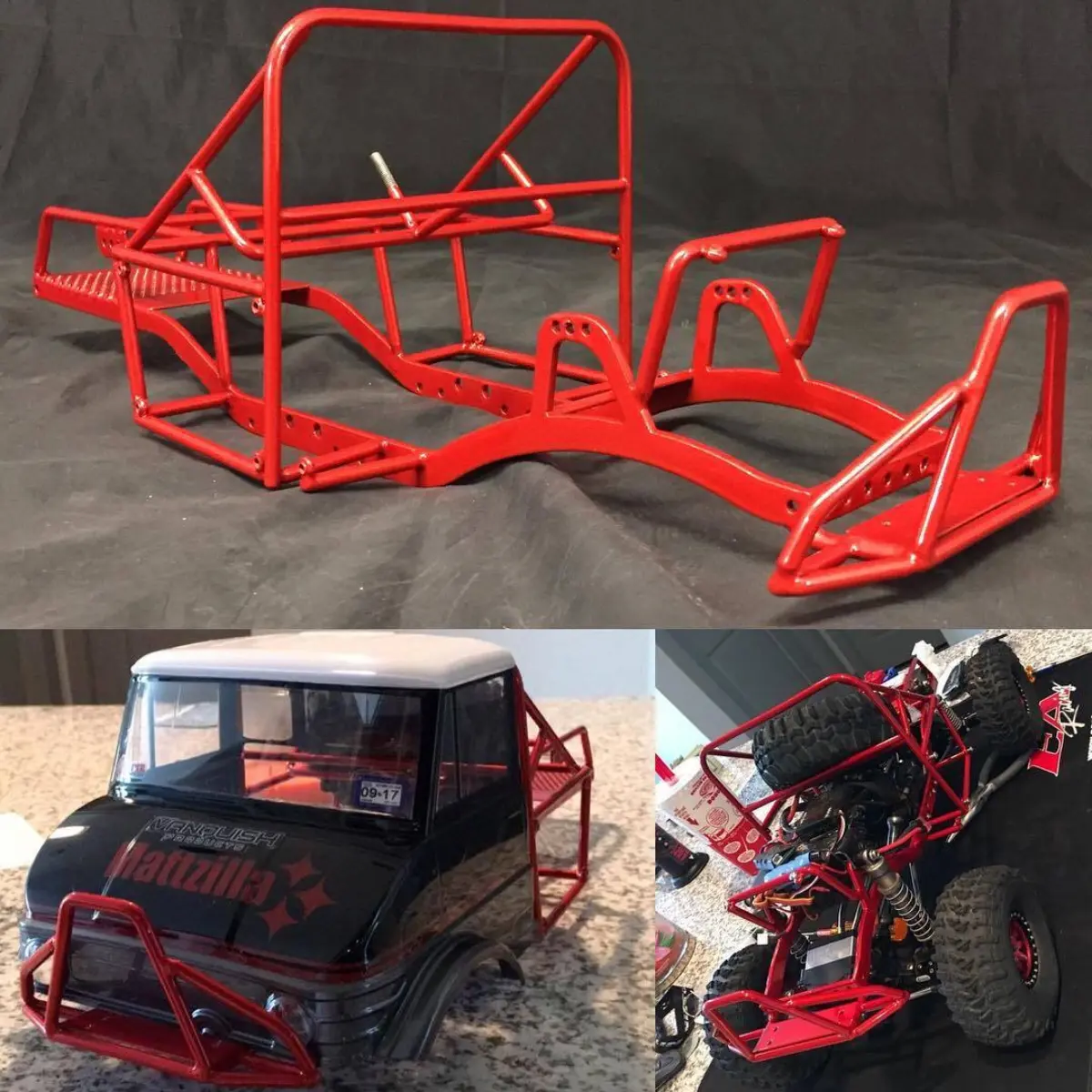 Mattzilla rock-crawler frame in illusion red