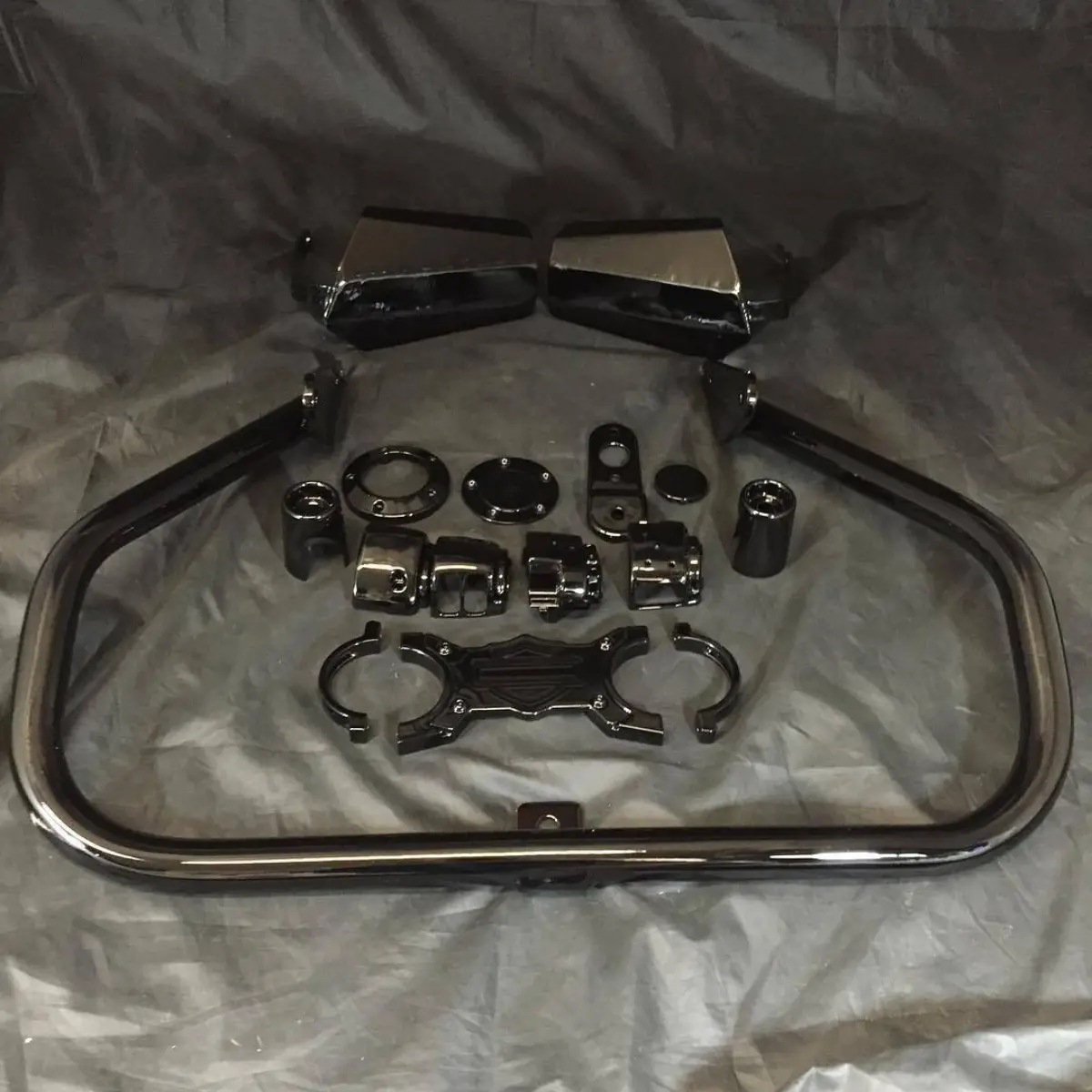 Harley parts in wet black