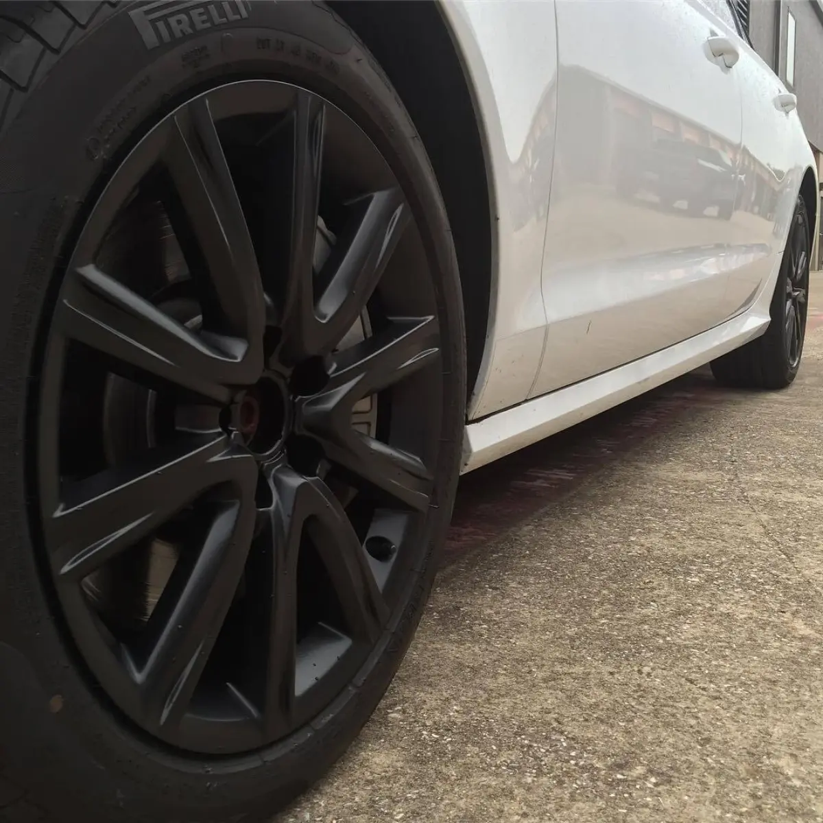 Audi A6 with Matte Black wheels