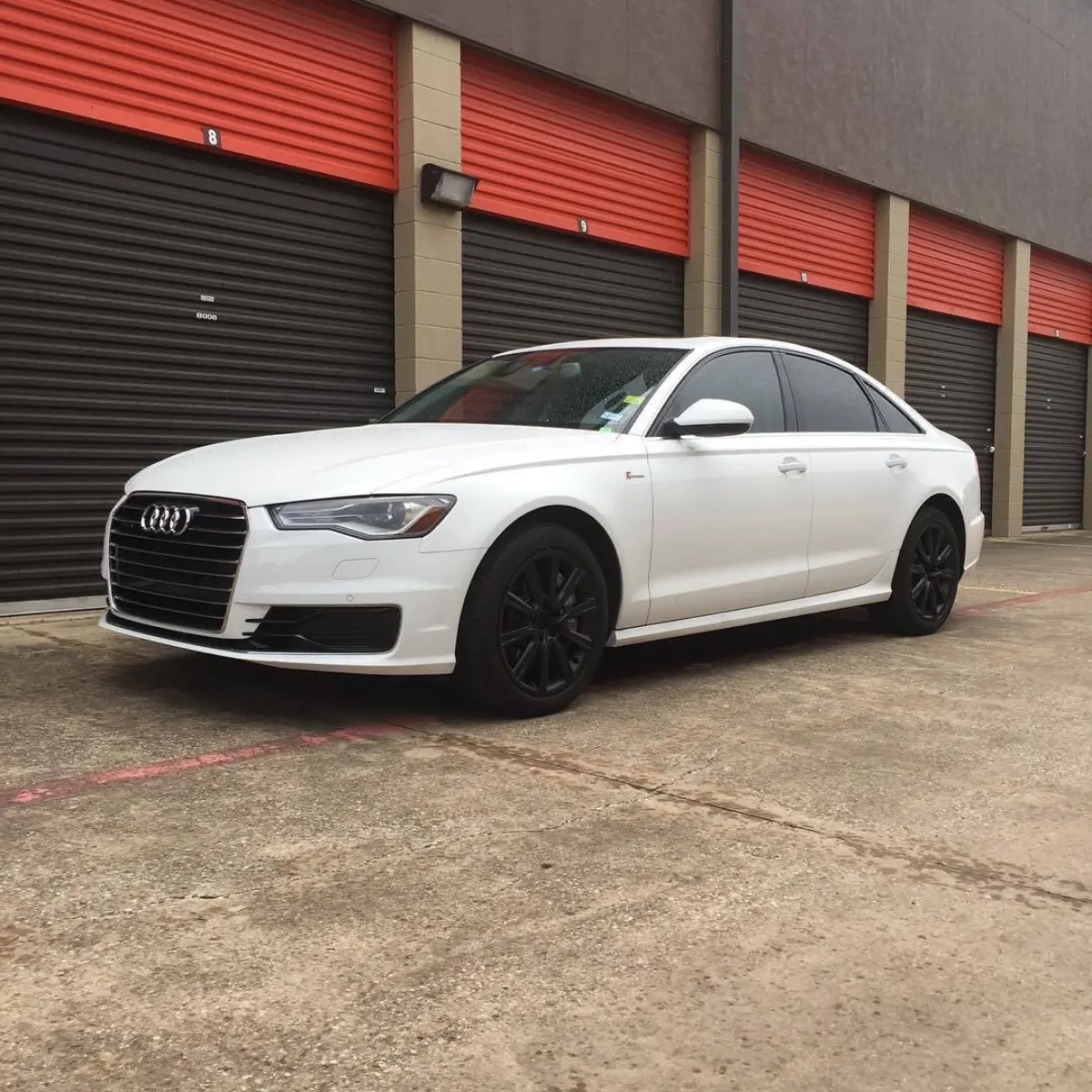 Audi A6 with Matte Black wheels