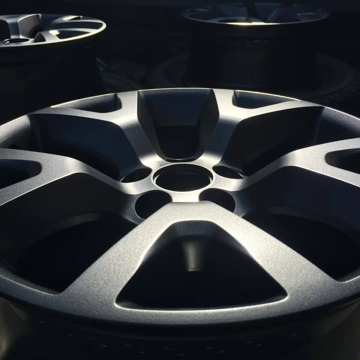 Matte Black showing off its metallic in the sun