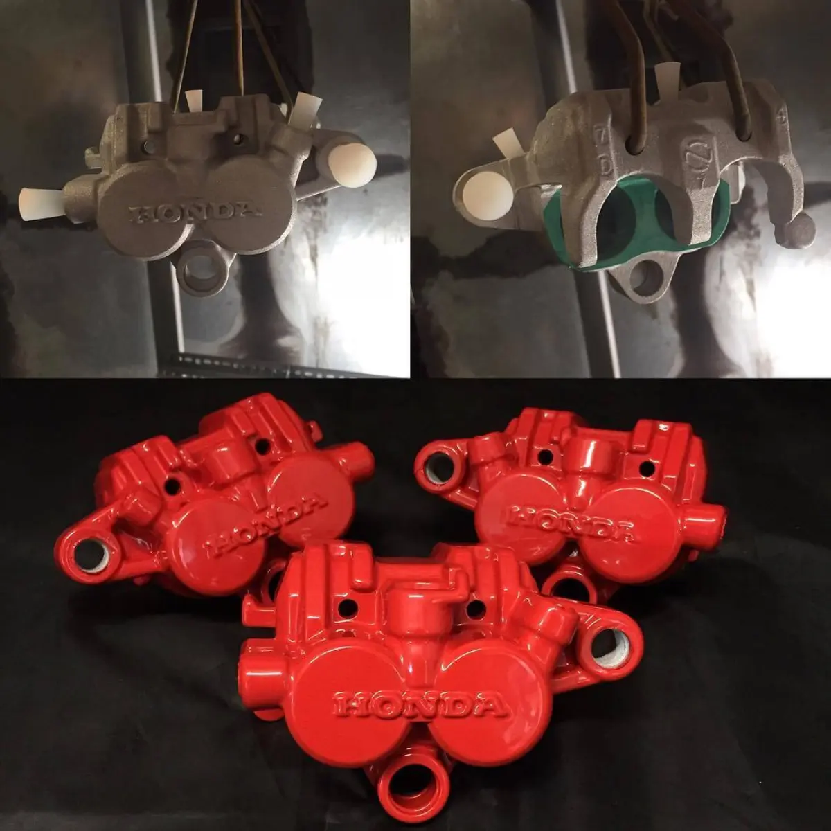 Honda brake calipers in RAL-3020