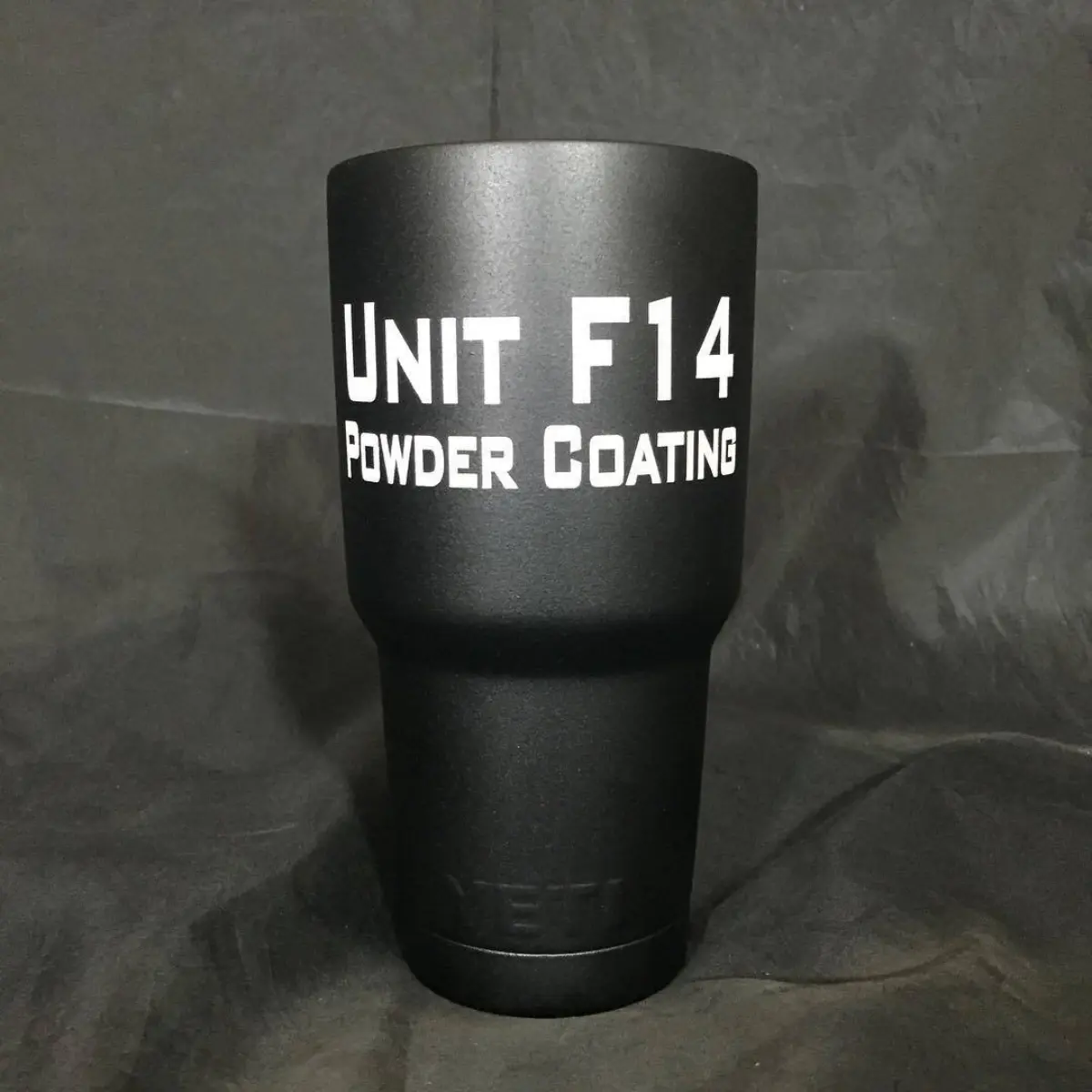 HD black texture with lettering stenciled in high reflective white