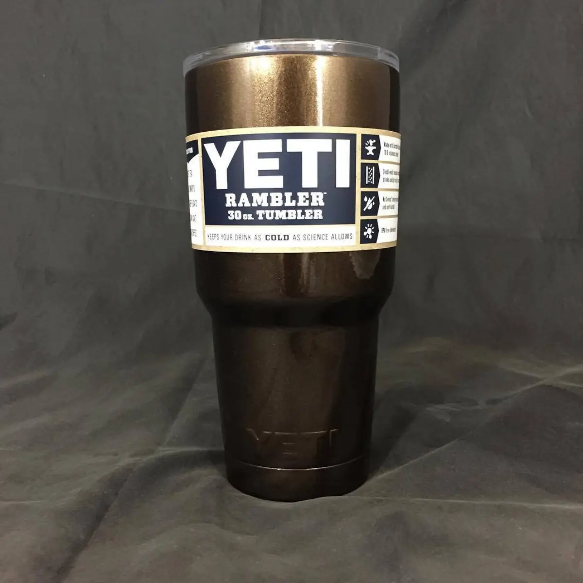 30oz Yeti in Bronze Chrome and Clear Vision