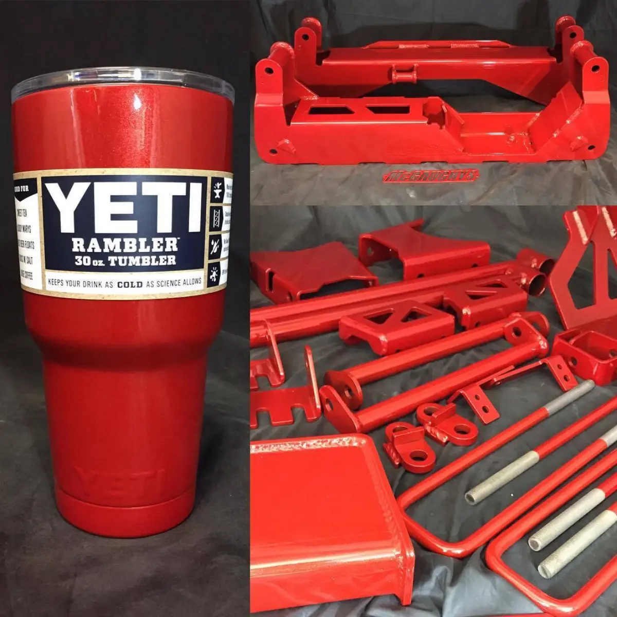 Mcgaughys lift kit and 30oz Yeti in Illusion Red