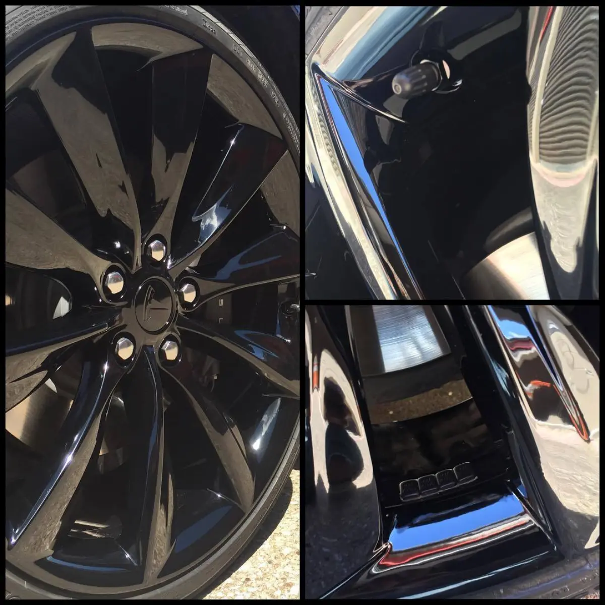 Matching center caps, wheel weights, and tpms