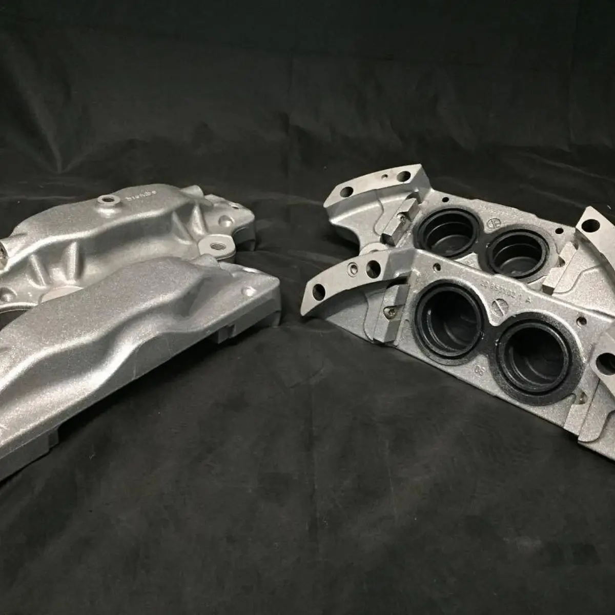 Acura TL-S Brembo brake calipers in Heavy Silver with Clear Vision for @visionautoworks